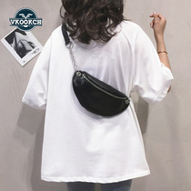 INS dark wind Japanese Harajuku simple all-match Hong Kong style pu chest bag womens street shooting soil cool bunny waist bag Messenger bag