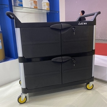 Hotel Restaurant Multi-purpose Dining Cart Three-floor Cart Plastic Collection Cabinet
