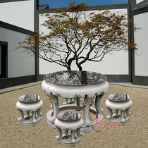 Stone table stone bench courtyard garden outdoor Villa Hotel indoor marble coffee table antique table stone chair ornaments