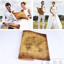 Photography Props Hard Map Newspaper Movie houses Movie Lovers Hands with Newspapers Online Red Photographed Retro Background hidden treasure map