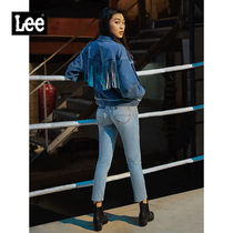 Lee mall with the same paragraph 101+ light blue jeans female 401 hole small feet nine points pants were thin LWZ4015PN70Q