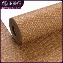 Modern simple waterproof solid color plain linen cloth woven straw wallpaper Chinese Japanese living room bedroom engineering wallpaper
