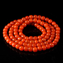 58 65 grams 7mm nine mouth material persimmon red southern red agate old beads necklace Buddha beads multi-circle hand string