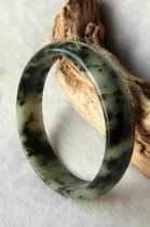 Nanyang Dushan jade bracelet diameter 61mm Dushan Jade flat wide bracelet Dushan jade bracelet