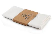 European synchronous pure white linen linen dinner dress suit pocket towel vintage handkerchief handkerchief