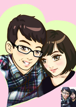 comic sketch characters cutecartoondesign qq head lovers gift