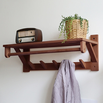 More Lush Solid Wood Wall-mounted Cloister Bedroom Containing Shelf Wall Containing Shelf Genguan Hanging Hanger Brief Clothes Hanger