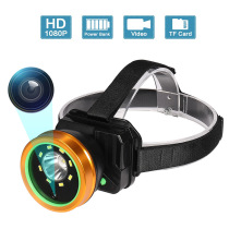  New lighting monitoring strong light charging mine light night fishing head-mounted waterproof super bright flashlight camera