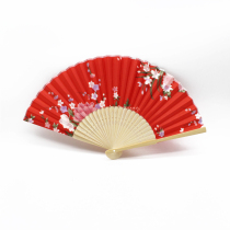 6 inch red silk cloth fan photo studio photography props wedding photo portrait Japanese wind folding fan women fan