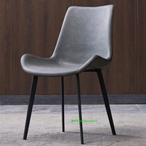 Italian Nordic dining chair Modern simple backrest soft bag chair Creative household wrought iron designer chair stool