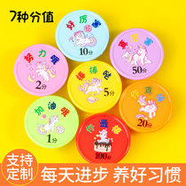 Primary School Kindergarten Unicorn Reward Card Score Card Childrens Points Reward Coin Coin Plastic Exchange Token