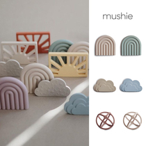 Denmark Mushie baby gum baby molar toy soothing artifact rubber grinding stick grasping silicone 111