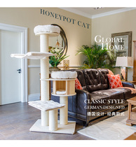 Honeypot cat summary cat climbing frame solid wood cat tree luxury cat house Finnish Pine Villa SF