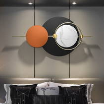 Living Room Sofa Background Wall Decoration Painting Minimalist Modern Bedroom Bedside Restaurant Mural Light Lavish Metal Hanging Painting Solid