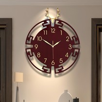 Light luxury deer head Watch Wall living room home Fashion Net red wall clock European creative atmosphere clock decoration silent clock