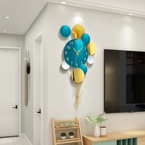Modern simple light luxury wall clock home living room dining room decoration clock watch watch Net Red fashion mute atmospheric art