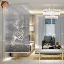 Modern simple translucent partition curtain Nordic living room hanging soft screen lifting soft curtain hanging screen blocking the porch