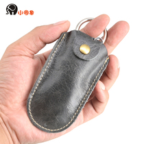 Small round elephant car key bag applicable Nissan Nissan Xuan Comfort Sky head Skull Layer Cow Leather Key Cover Knife Sleeve