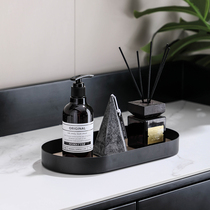 Modern and simple model room Bathroom sink Bathroom group Scented candles sub-bottle tray with ornaments