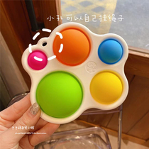 Export newborn baby Practice Board color silicone baby puzzle early education double-sided overthrow Press bubble toy