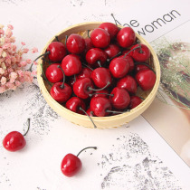 Static Shooting Props Emulation Fruit Cherry 2 red little fruit Photographed Photo Photography Background Pendulum