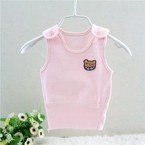 Spring autumn infant cotton vest without bone close-fitting underwear Schuede cotton male and female baby double shoulder open high waist and belly pyjamas