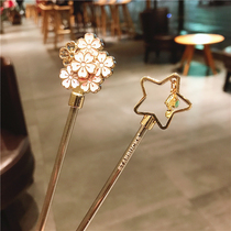 星巴克樱花搅拌棒音乐符号不锈钢金属咖啡勺引流棒长柄奶粉搅拌棒