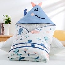 Japanese newborn baby wrapped in spring and autumn and winter thick cotton baby out to wrap quilt
