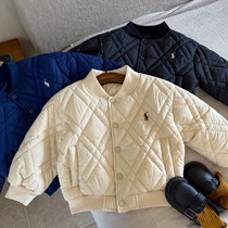 Chen Ma childrens Korean childrens clothing 2022 winter new boys and girls embroidery thickened cotton clothing baby quilted jacket baseball clothing