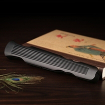 Mahogany crafts Retro solid wood guqin incense box Ebony wood lying incense burner sandalwood stove line incense burner line incense box