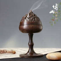  Antique copper Boshan furnace Retro decoration Household agarwood incense burner Incense burner Zen creative copper plate incense burner