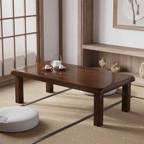 New Chinese solid wood coffee table Japanese pine small tea table Kang several modern simple balcony bay window tatami table