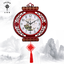 Polaris new Chinese living room mute lantern clock classical creative clock personality home wall quartz clock