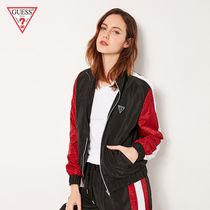 GUESS女士撞色倒三角LOGO夹克-Q91Q07R8500