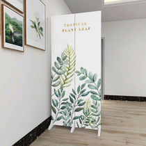 Simple modern screen partition wall double-sided living room folding mobile small apartment office occlusion household 2 fans