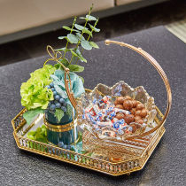Light extravaganza Nordic metal glass dried fruit tray Home Living room Candy Tray Tray Paper Towels Box Fruit Basket Soft Fit