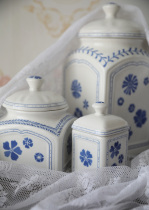 MUSe Garden German Treasure Weibao Blue Sky Series Medieval Ceramic storage tank