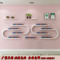 Nail art shelf Wall-mounted simple modern nail polish display rack Wall u-shaped shelf Nail oil glue shelf