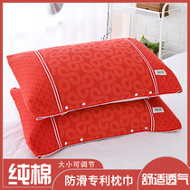 Pillow towel non-slip cotton gauze a pair of simple Nordic button high-grade European towel pillowcase