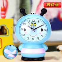 Little Bee creative alarm clock children students get up special talking girl cartoon bedside silent luminous alarm clock