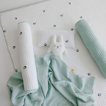 Koreas first show baby baby dust-free cotton summer sheets gauze blanket waffle cover blanket pillow kit