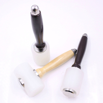 High-grade nylon leather carving hammer heavy hammer round head wooden handle T-shaped hammer handmade leather DIY cut special punching tool hammer