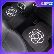 Silk loop car foot pad Camellia cartoon cute anti-dirt wear-resistant easy to clean universal non-slip car protection mat