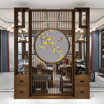 New Chinese screen partition Living room door entrance entrance shelf Embroidery log simple modern decorative cabinet