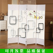 Chinese fabric screen partition living room hotel bedroom folding mobile porch simple modern small apartment partition wall