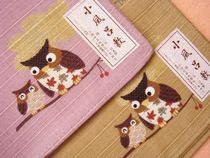 Japanese-made imported Japanese owl cute small wind LV buxu cover skin and wind Lady cotton thick handkerchief