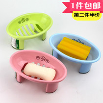 Oval flower drain soap box plastic soap box soap box creative soap dish toilet tall soap box