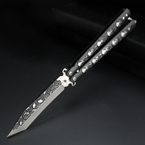 Xuanfeng skeleton unopened blade folding knife adult beginner playing knife multifunctional butterfly exercise knife folding cs training knife