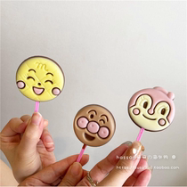 Japanese no two Breadman Superman chocolate lollipop imported snacks children share candy gifts