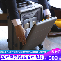 Side opening multifunctional suitcase 18-inch mens business lever boarding case 20 small front suitcase female suitcase